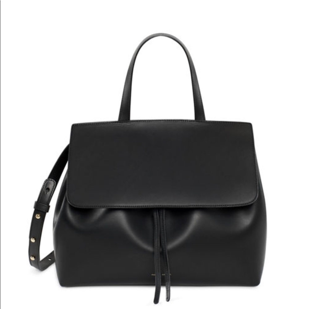 Mansur Gavriel Lady Bag Large - Black/Flamma